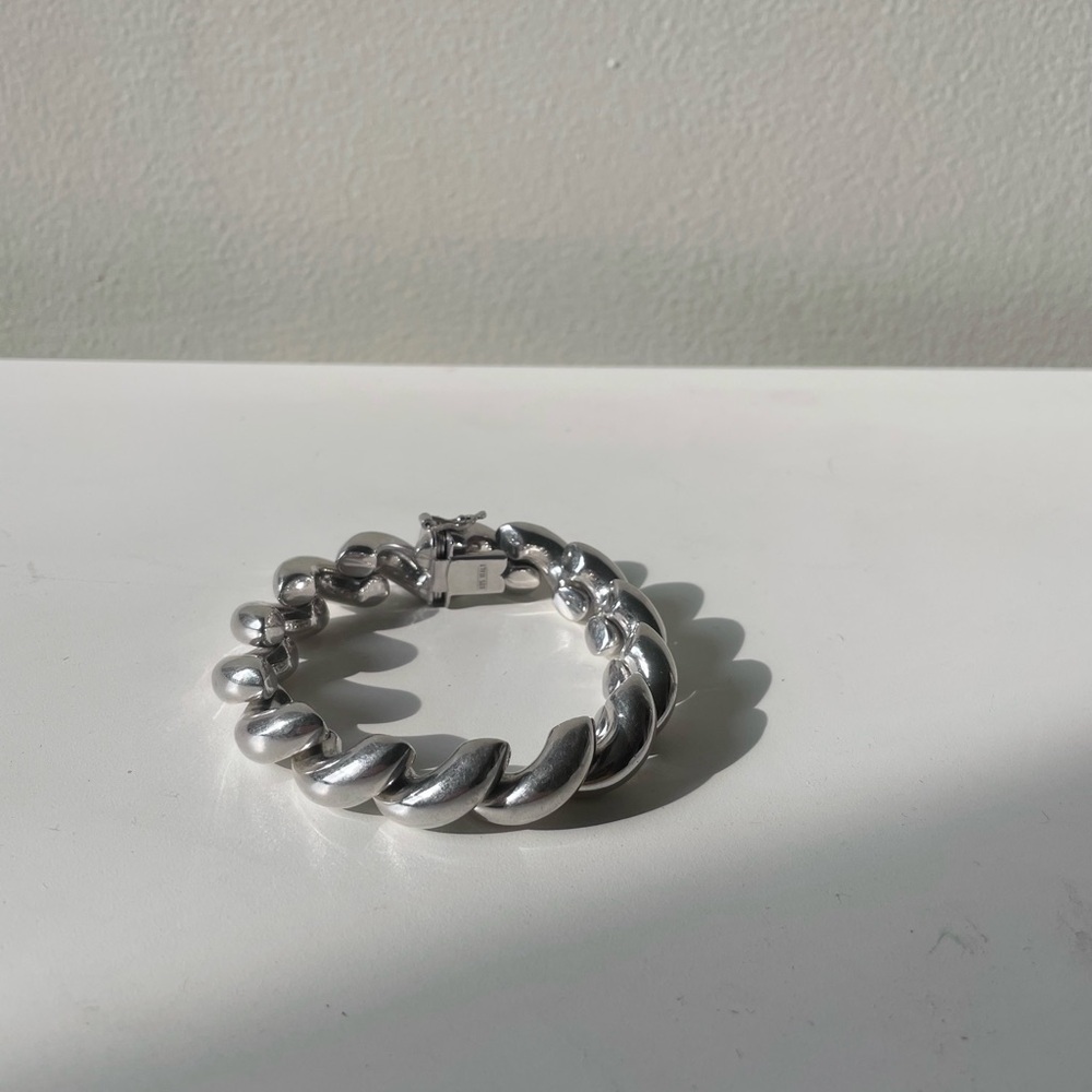 SOLD Chunky Made in Italy Sterling Silver Bracelet